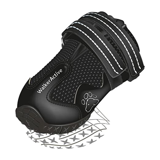 Trixie Walker Active Protective Boots for Dogs (Black)