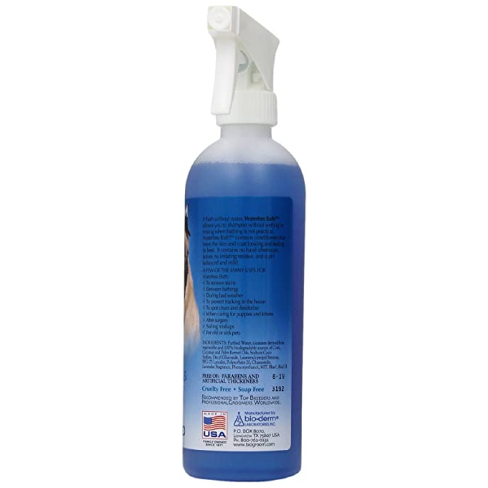 Bio Groom Waterless Bath Shampoo Spray and Sure Clot Fast Acting Styptic Powder for Dogs Combo
