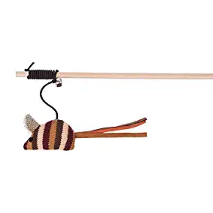 Trixie Playing Rod with Plush Mouse Toy for Cats (Assorted)