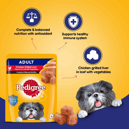 Pedigree Chicken Grilled Liver in Loaf with Vegetables Adult Dog Wet Food