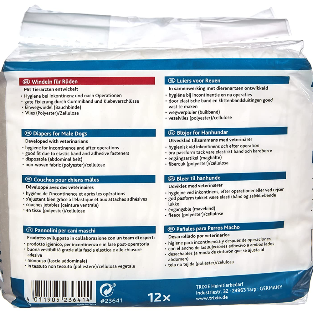 Trixie Diapers for Male Dogs (12pcs)