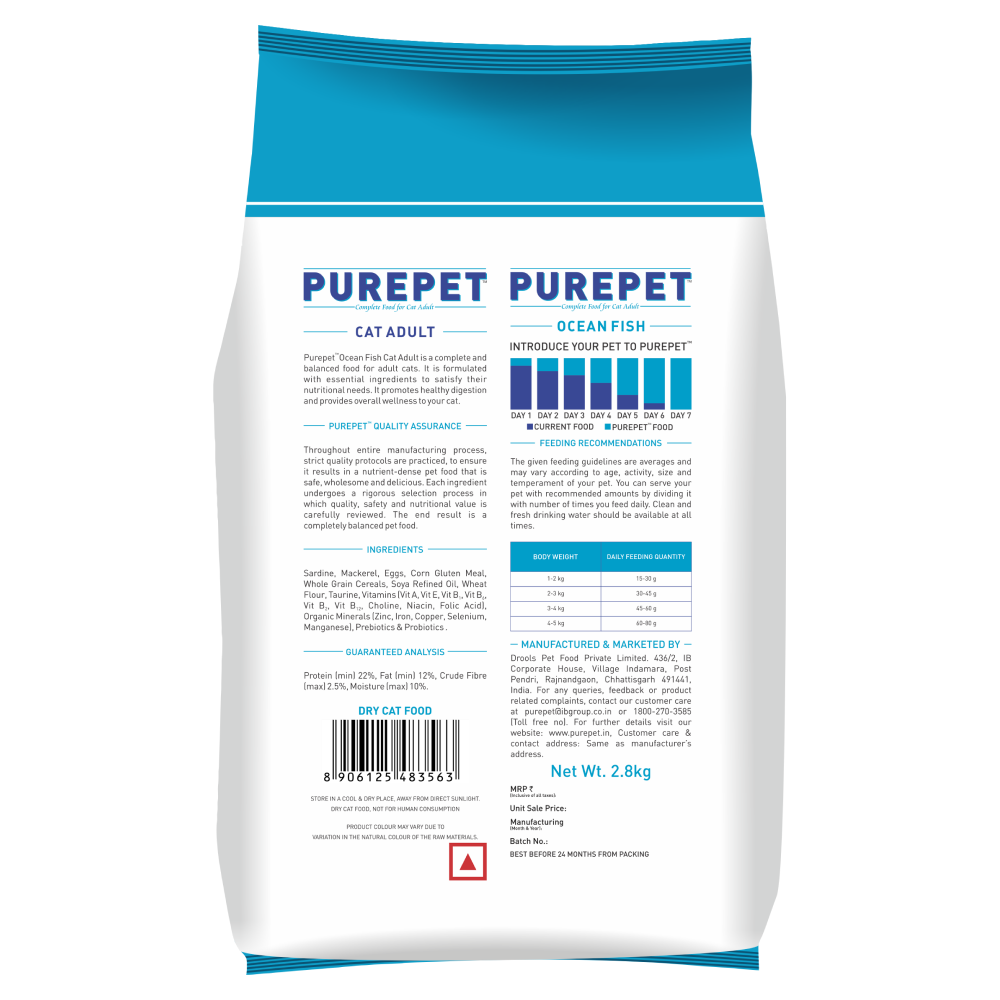 Purepet Ocean Fish Adult Cat Dry Food