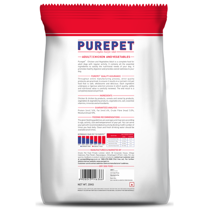 Purepet Chi & Veg Adult 20Kg