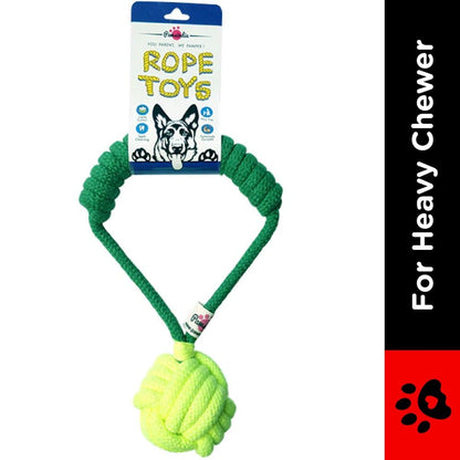 Pawsindia Tug of War Rope Toy for Dogs (Green)