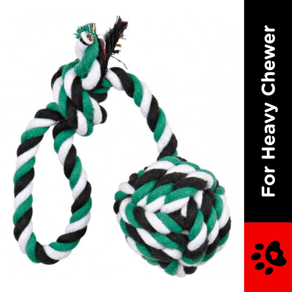 Trixie Playing Rope Loop with Woven in Ball Toy for Dogs (Assorted)