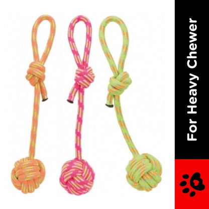 Trixie Playing Rope with Woven in Ball Toy for Dogs (Assorted)