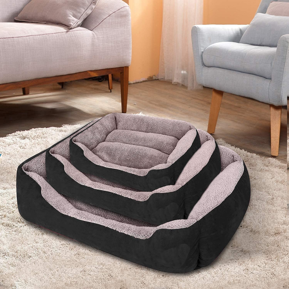Royal Pets Cart Polyester Reversible Round Shape Bed for Dogs and Cats (Red & Brown)