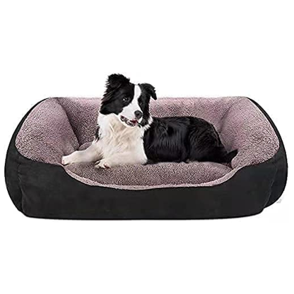 Royal Pets Cart Polyester Reversible Round Shape Bed for Dogs and Cats (Red & Brown)