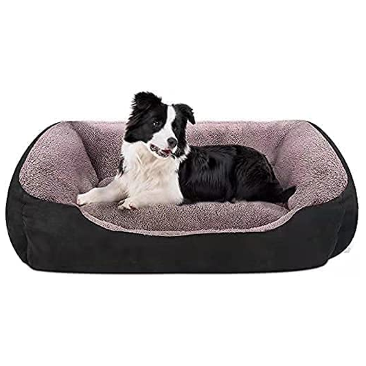Royal Pets Cart Polyester Reversible Round Shape Bed for Dogs and Cats (Red & Brown)