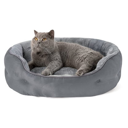 Royal Pets Cart Reversible Oval Bed for Dogs and Cats (Grey)