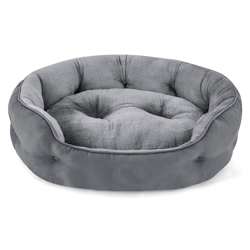 Royal Pets Cart Reversible Oval Bed for Dogs and Cats (Grey)