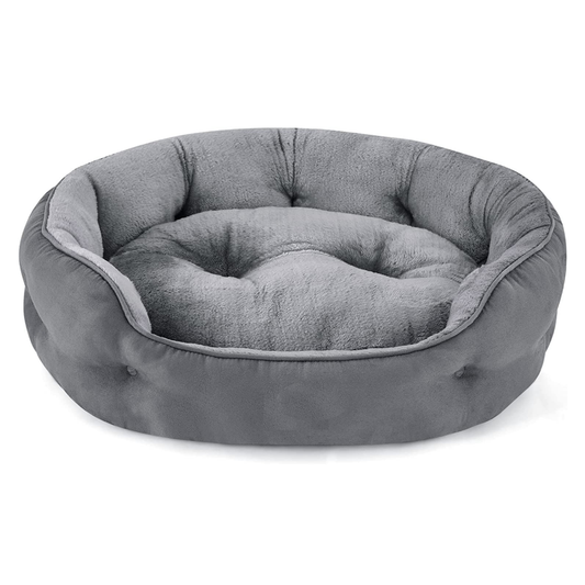 Royal Pets Cart Reversible Oval Bed for Dogs and Cats (Grey)
