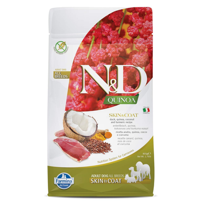 Farmina N&D Quinoa Duck Coconut & Turmeric Skin & Coat Grain Free All Breed Dog Dry Food