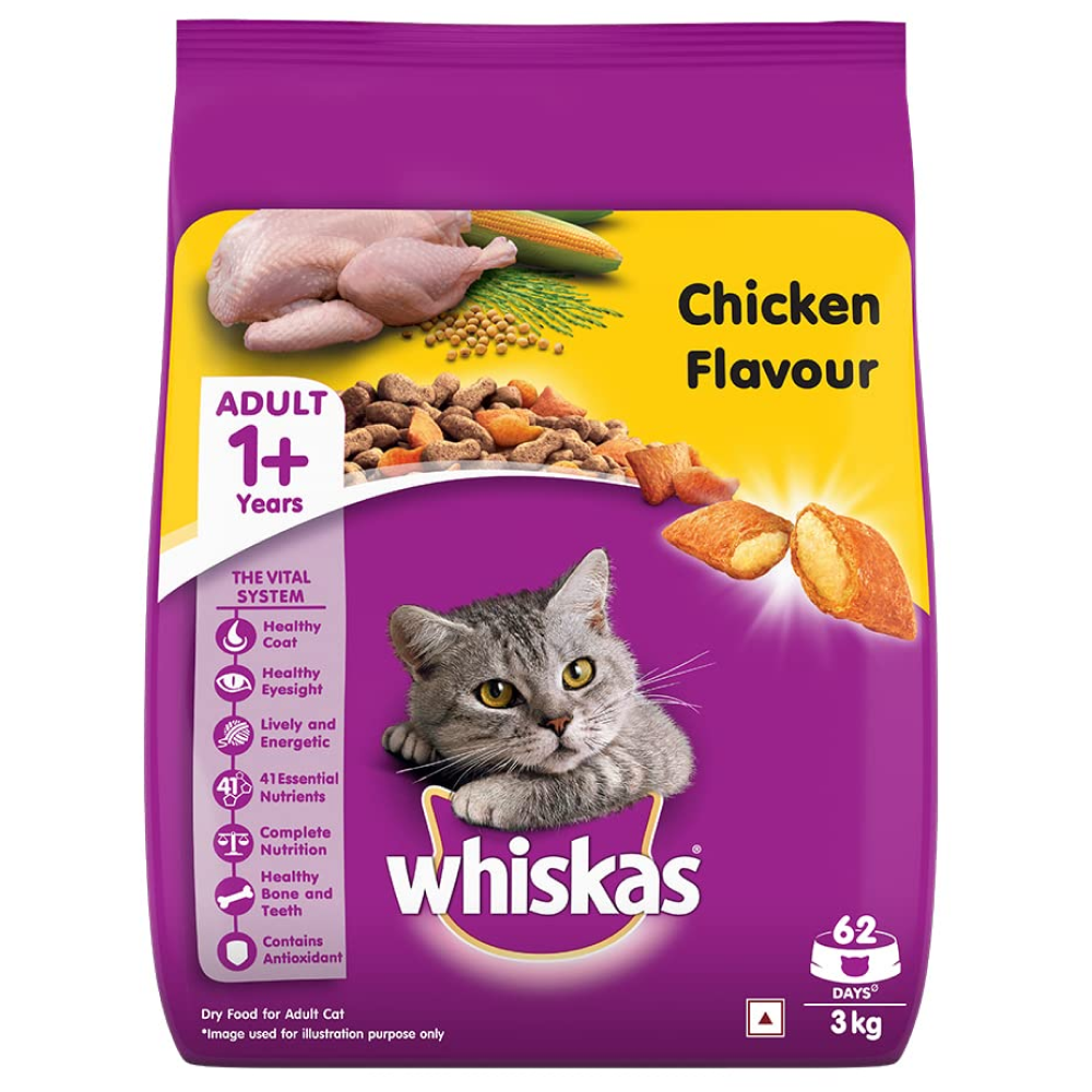 Whiskas Chicken Flavour Cat (Adult 1+) Dry Food