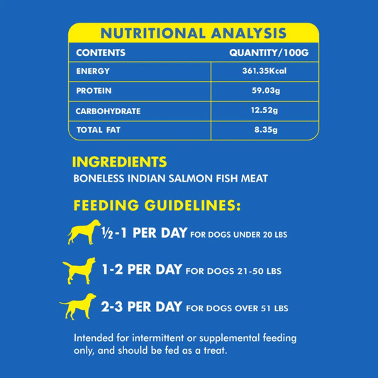 Pawsindia Organics Raw Bites Salmon Jerky Dog Treats