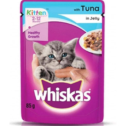 Whiskas Tuna in Jelly and Chicken in Gravy Meal Kitten Wet Food Combo