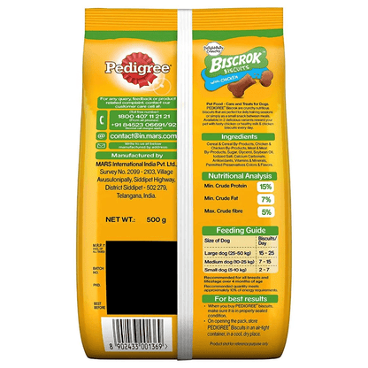 Pedigree Biscrok Dog Biscuits Chicken Flavour (500g)