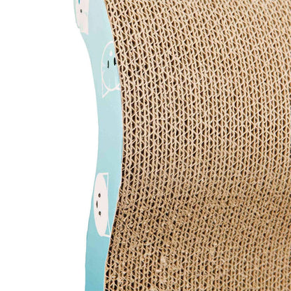 Trixie Mimi Wave Shaped Cardboard Scratch Board for Cats (Blue)