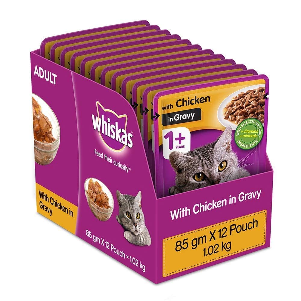 Whiskas Tuna in Jelly Meal and Chicken Gravy Adult Cat Wet Food Combo
