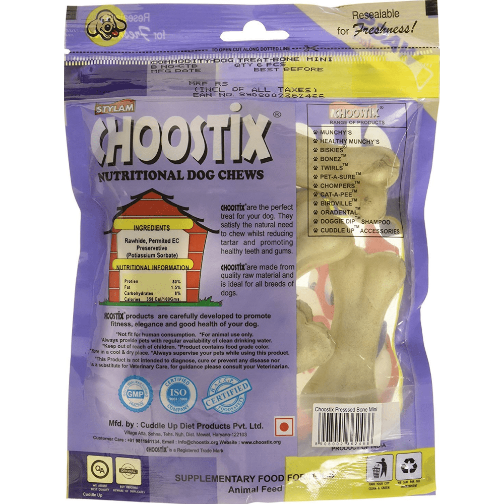 Choostix Pressed Bonez Dog Treats