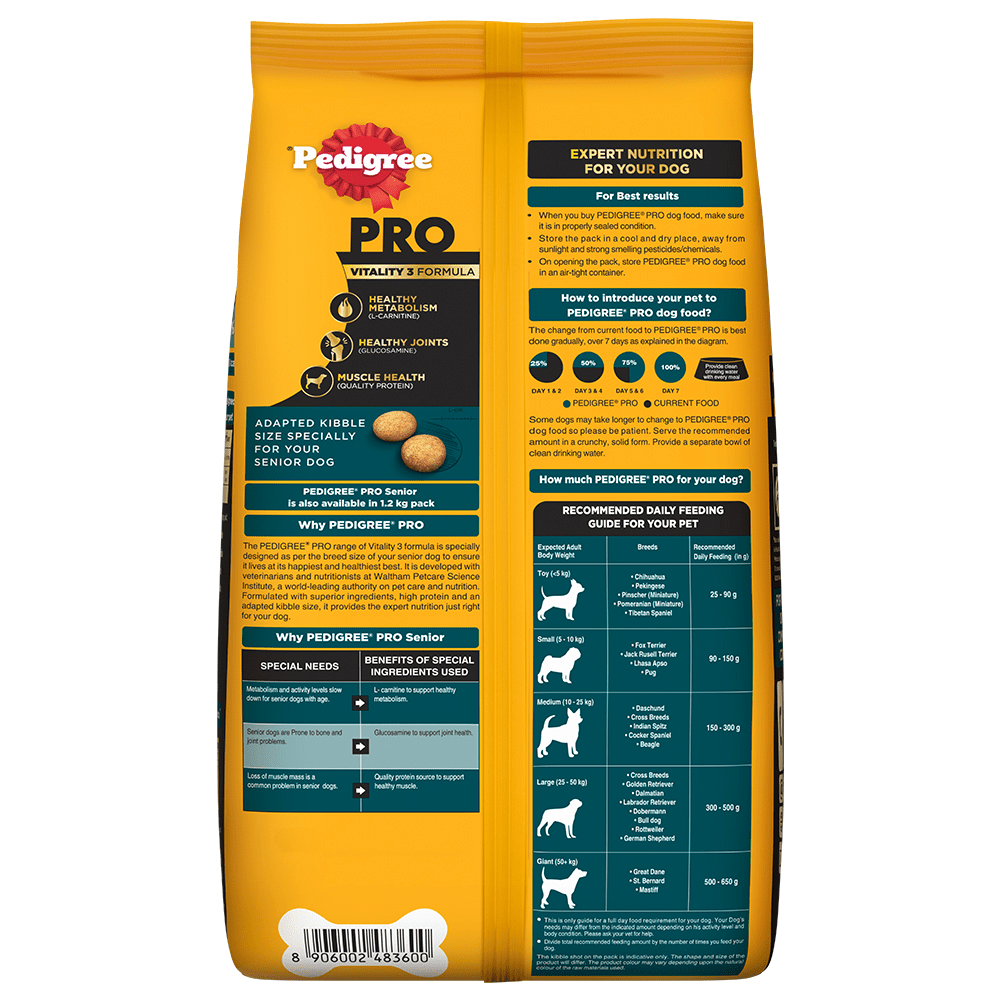 Pedigree PRO Expert Nutrition Senior(7+ Years) Adult Dog Dry Food