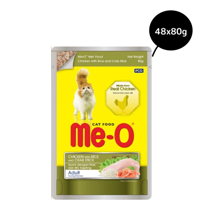 Me O Chicken with Rice & Crab Stick Adult Cat Wet Food