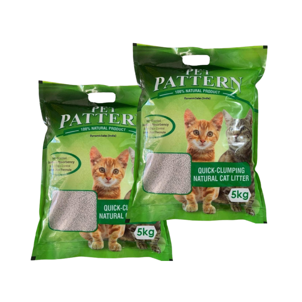 Pet Pattern Natural Clay Scented Cat Litter 2 x 5kg Combo