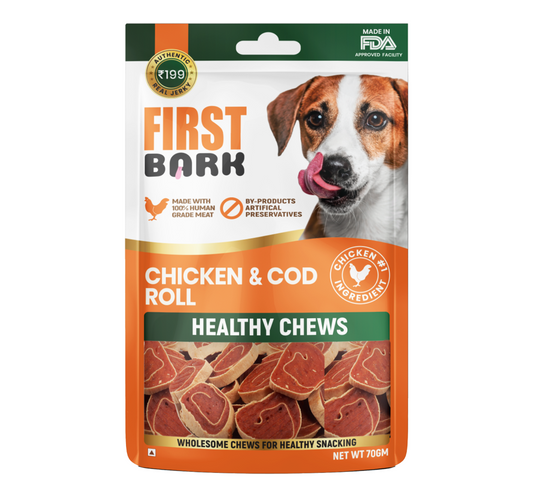 First Bark Chicken Cod Roll Dog Treats
