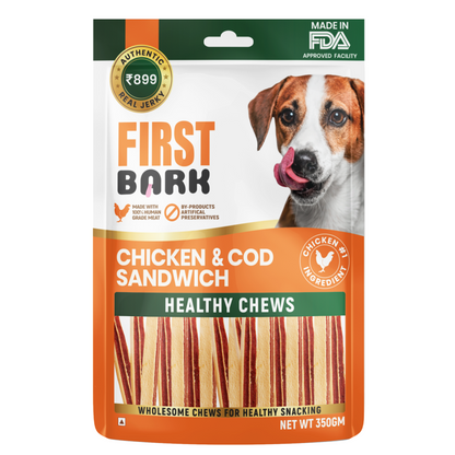 First Bark Chicken & Cod Sandwich Dog Treats