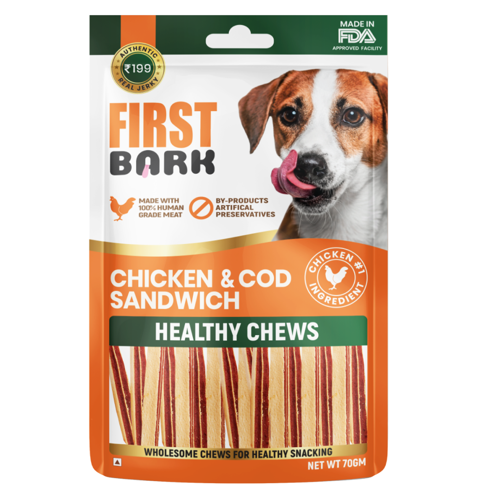 First Bark Chicken & Cod Sandwich Dog Treats