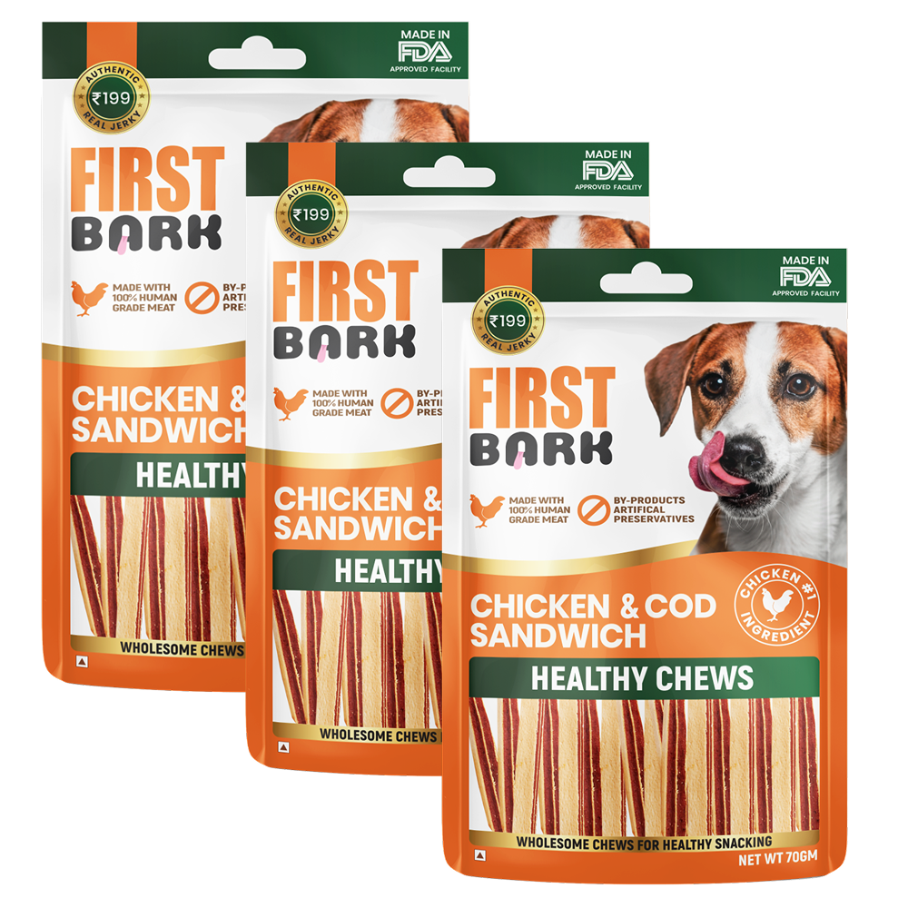First Bark Chicken & Cod Sandwich Dog Treats
