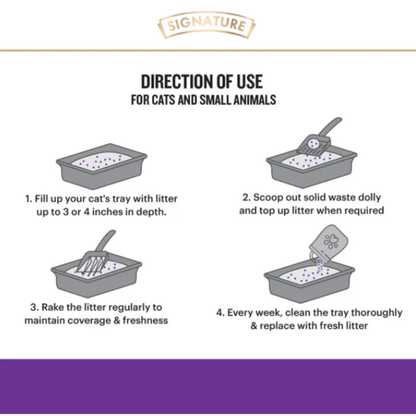 Signature Grain Zero Lavender Scented Cat Litter + Container Free