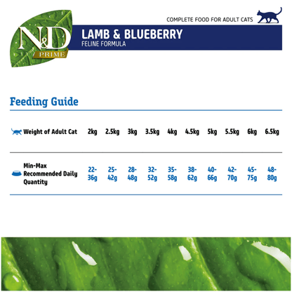 Farmina N&D Prime Lamb & Blueberry Grain Free Adult Dry Cat Food