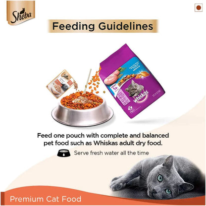 Sheba Fish with Sasami and Skipjack & Salmon Fish Mix Cat Wet Food Combo (24+24)