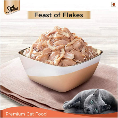 Sheba Fish with Sasami and Skipjack & Salmon Fish Mix Cat Wet Food Combo (24+24)