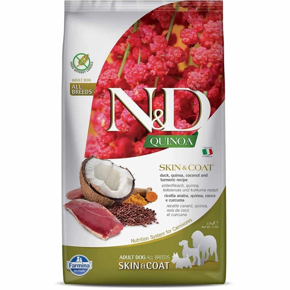 Farmina N&D Quinoa Duck Coconut & Turmeric Skin & Coat Grain Free All Breed Dog Dry Food