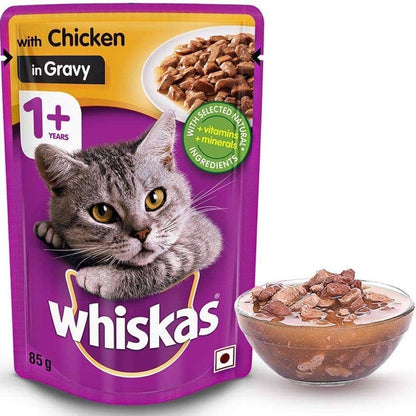 Whiskas Tuna in Jelly Meal and Chicken Gravy Adult Cat Wet Food Combo