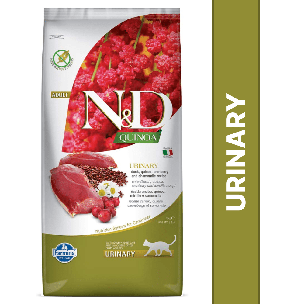 Farmina N&D Quinoa Duck Cranberry & Chamomile Grain Free Urinary Adult Dry Cat Food
