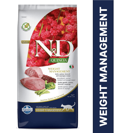 Farmina N&D Quinoa and Lamb Grain Free Weight Management Adult Dry Cat Food