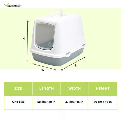 Savic Oscar Toilet Home for Cats (Cool Grey)