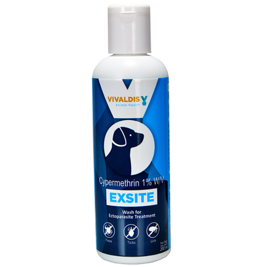 Vivaldis Exsite Anti tick & flea Shampoo for Dogs (200ml)