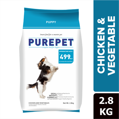 Purepet Chicken & Vegetable Puppy Dry Food