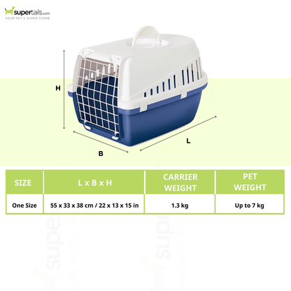 Savic Trotter 2 IATA Approved Travel Carrier for Dogs and Cats (22x13x15in)