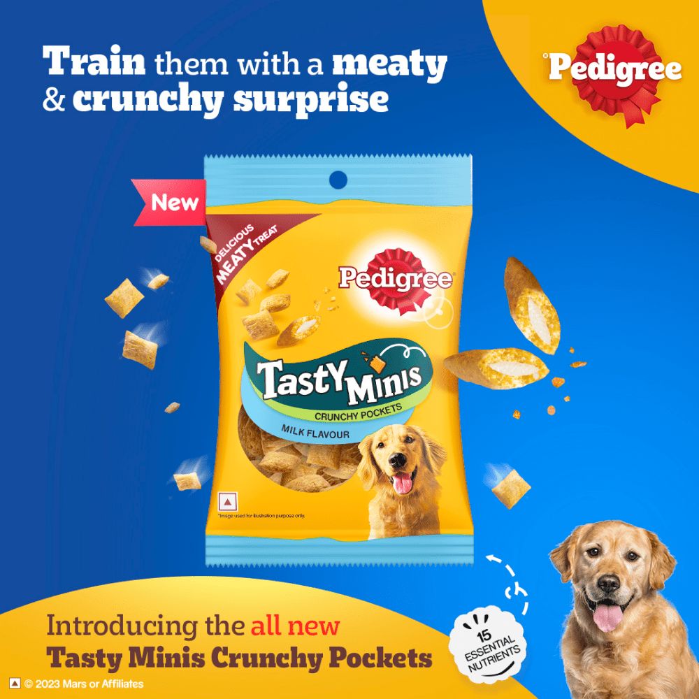 Pedigree Milk Flavour Tasty Minis Crunchy Pockets Dog Treats