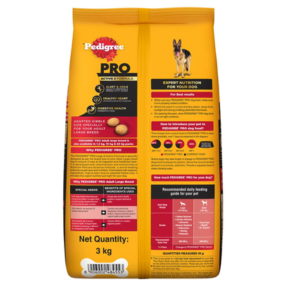 Pedigree PRO Expert Nutrition Active Large Breed Dry and Chicken and Liver Chunks in Gravy Adult Wet Dog Food Combo