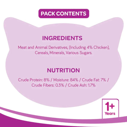 Whiskas Salmon in Gravy Meal and Chicken Gravy Adult Cat Wet Food Combo