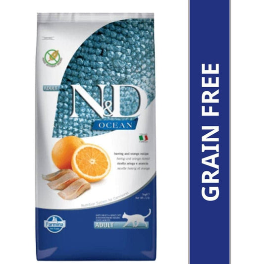 Farmina N&D Ocean Herring & Orange Grain Free Adult Cat Dry Food (Sample)
