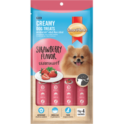 SmartHeart Chicken & Strawberry and Chicken & Pumpkin Creamy Treat for Dogs Combo